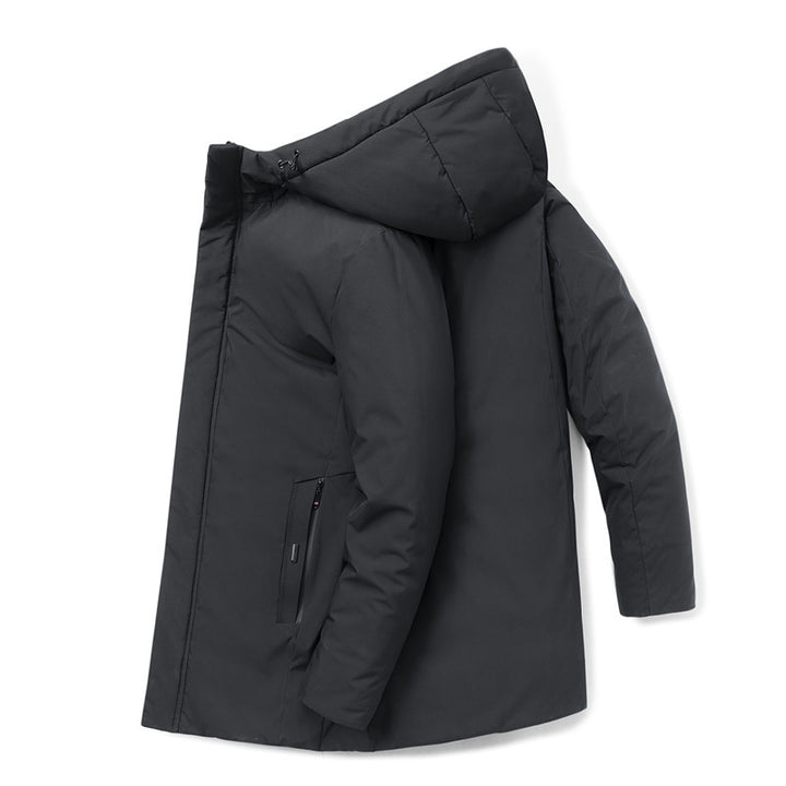 Herren moderner Urban-Longparka mit versteckter Reißverschlussblende und ergonomischer Kapuze Echo Archiv
