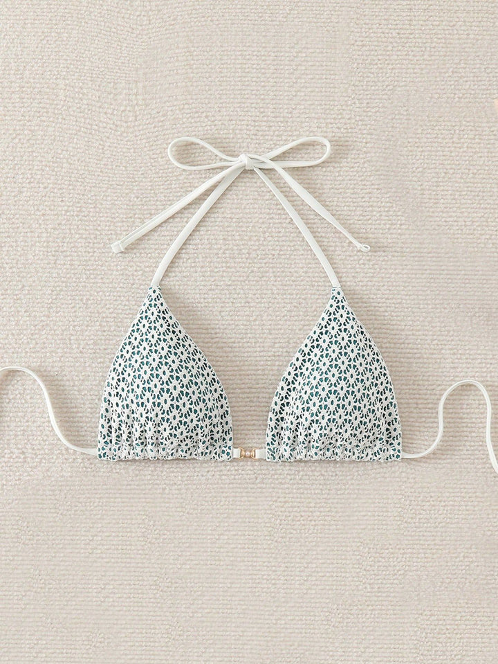 Damen Bikinihose mit seitlichen Bindebändern und floralem Muster Echo Archiv