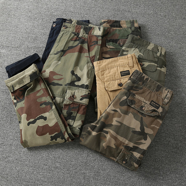 Herren Cargohose mit taktischem Tarnmuster und mehreren Klappentaschen Echoarchiv