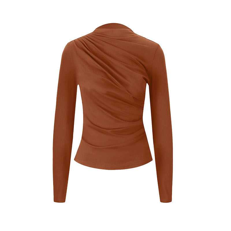 Damen figurbetontes Langarmoberteil mit eleganten Drapierungen Echo Archiv