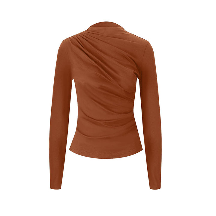 Damen figurbetontes Langarmoberteil mit eleganten Drapierungen Echo Archiv