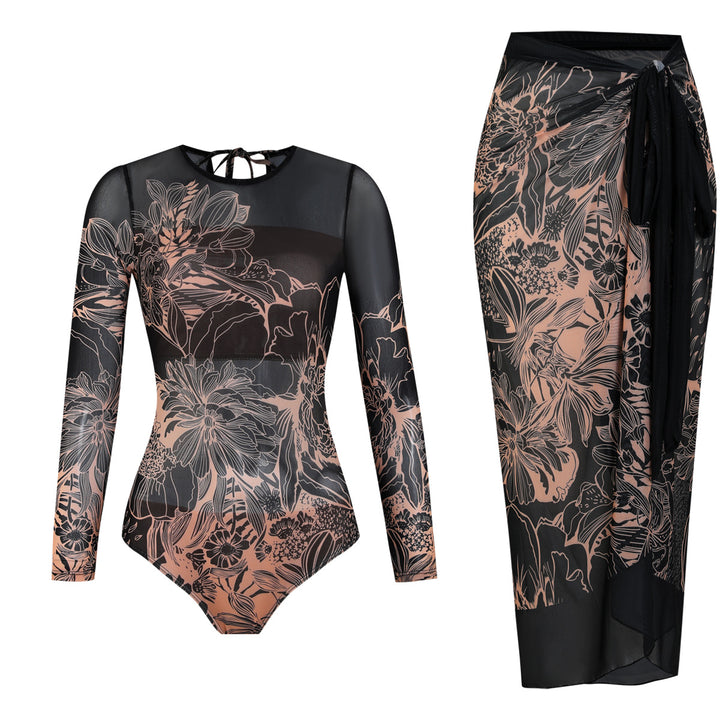 Damen Palazzo-Hose mit floralem Design und elastischem Bund Echo Archiv