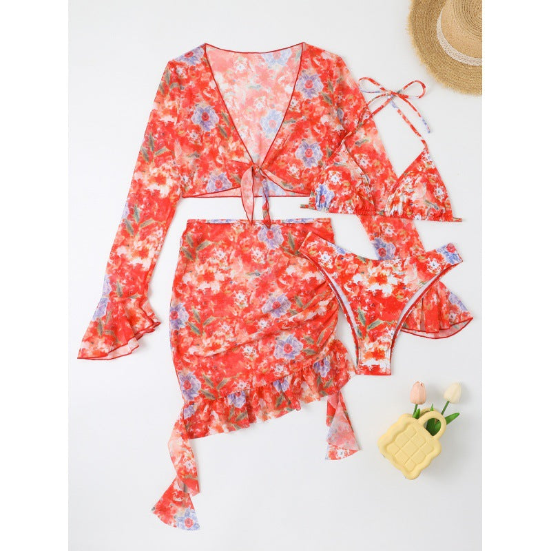 Damen Bikiniset mit floralem Design und eleganten Rüschendetails Echo Archiv