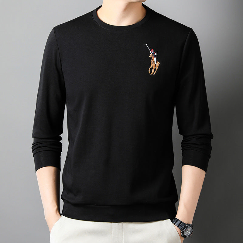Herren Langarmshirt mit hochwertiger Stickerei Echoarchiv