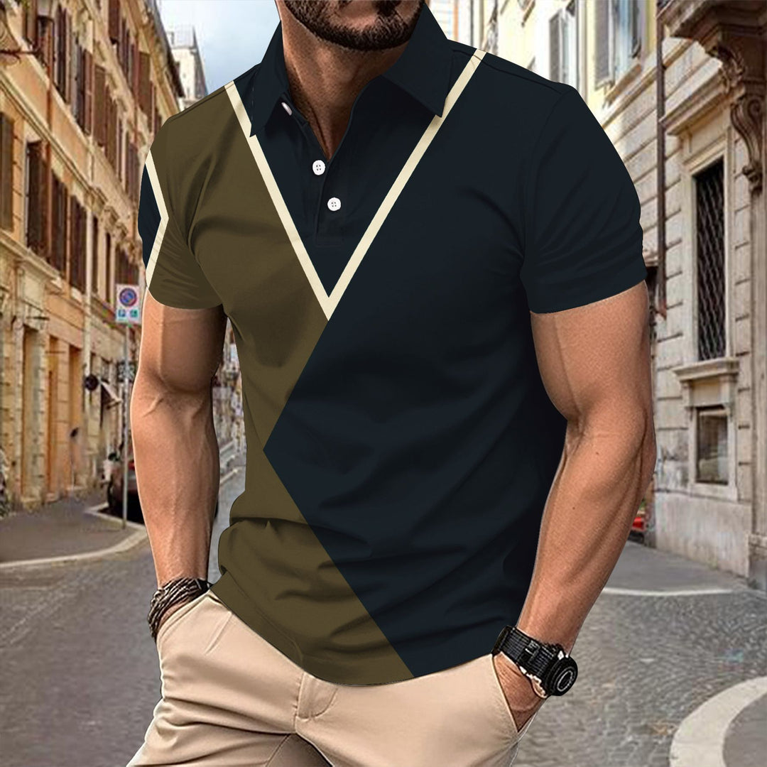 Herren Polohemd mit modischem Grafikdesign und hochqualitativer Baumwolle Echoarchiv