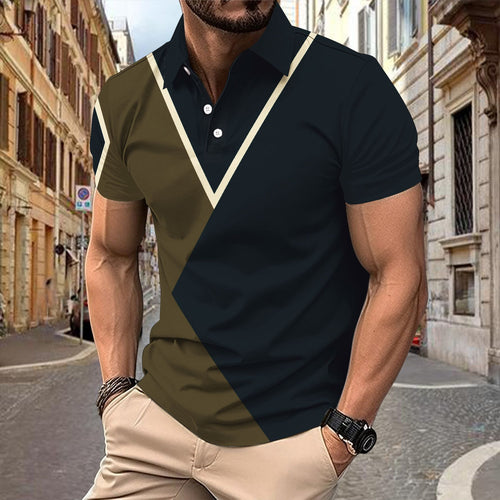 Herren Polohemd mit modischem Grafikdesign und hochqualitativer Baumwolle Echoarchiv