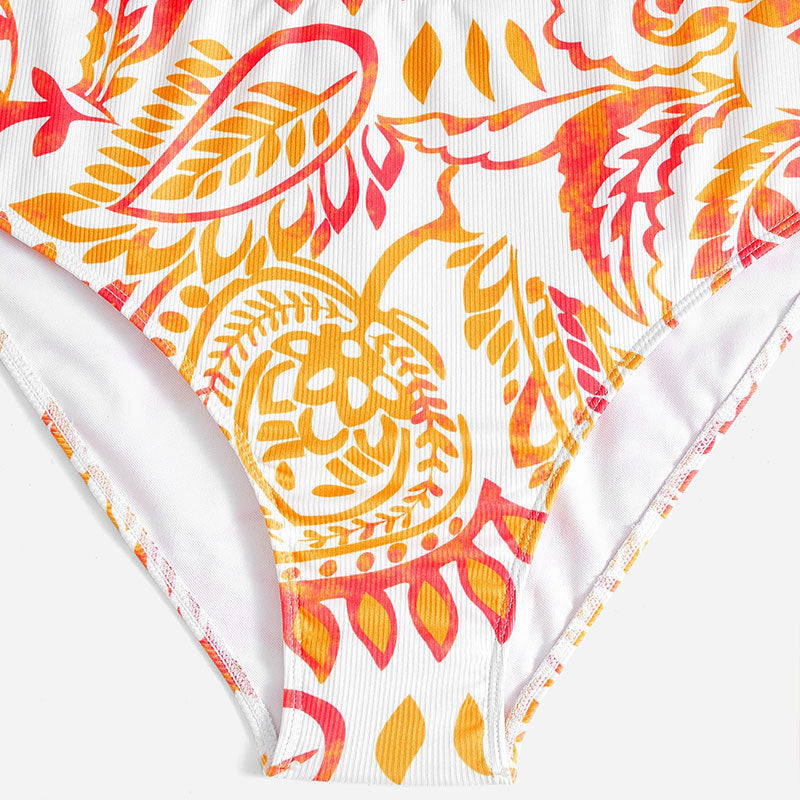 Damen Triangel-Bikini-Set mit verstellbaren Trägern und modischem Muster Echo Archiv