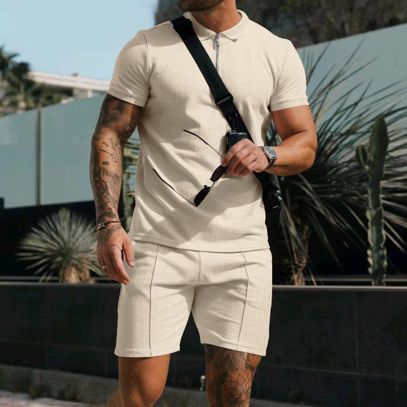 Herren Polo-Set mit modischer Struktur und komfortablem Schnitt Echoarchiv