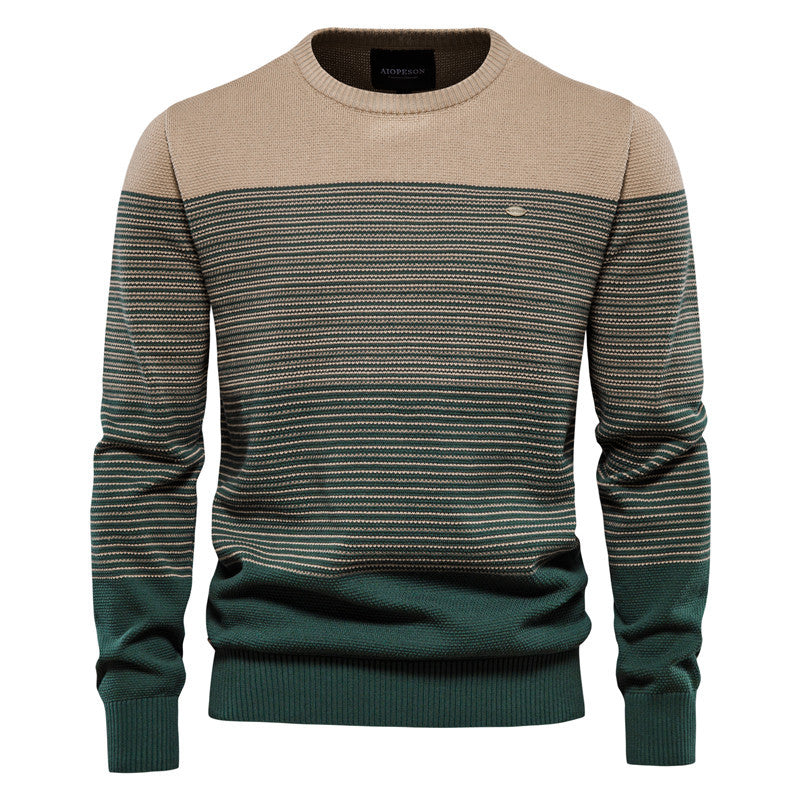 Herren Strickpullover mit komfortabler Struktur und eleganten Farbblöcken Echoarchiv