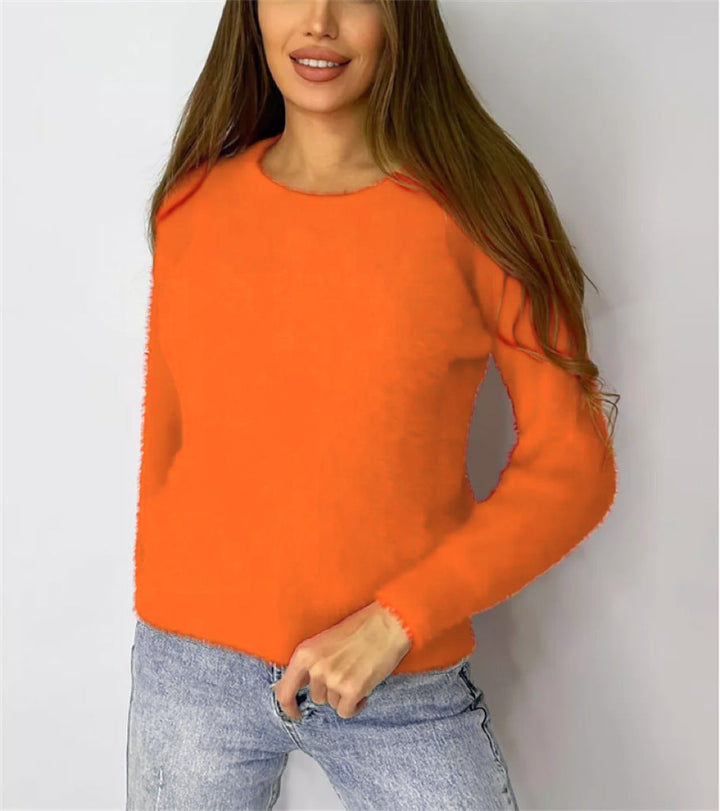 Damen Flauschiger Modischer Pullover Echoarchiv