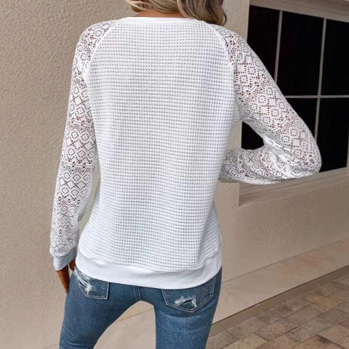 Damen Pullover mit Spitzenärmeln Echo Archiv