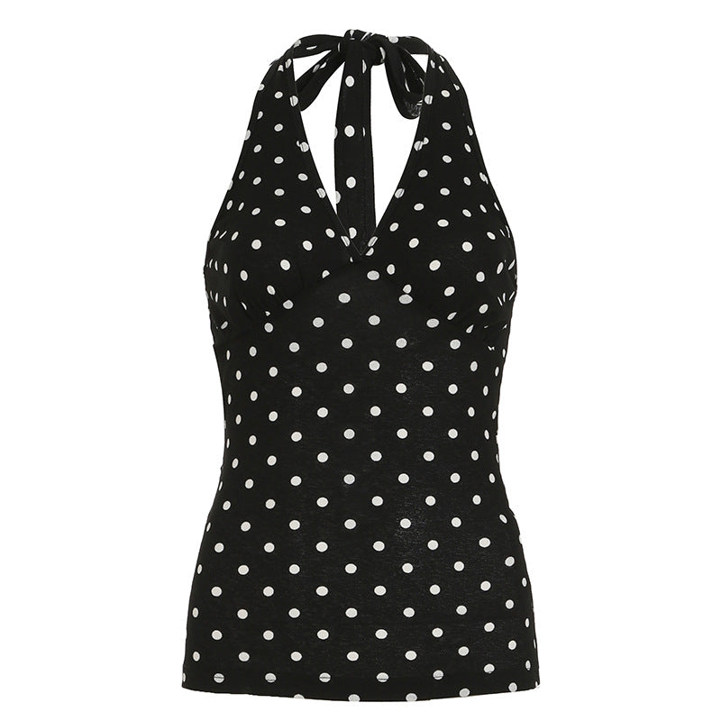 Damen Halterneck Top mit Polka Dots Echo Archiv