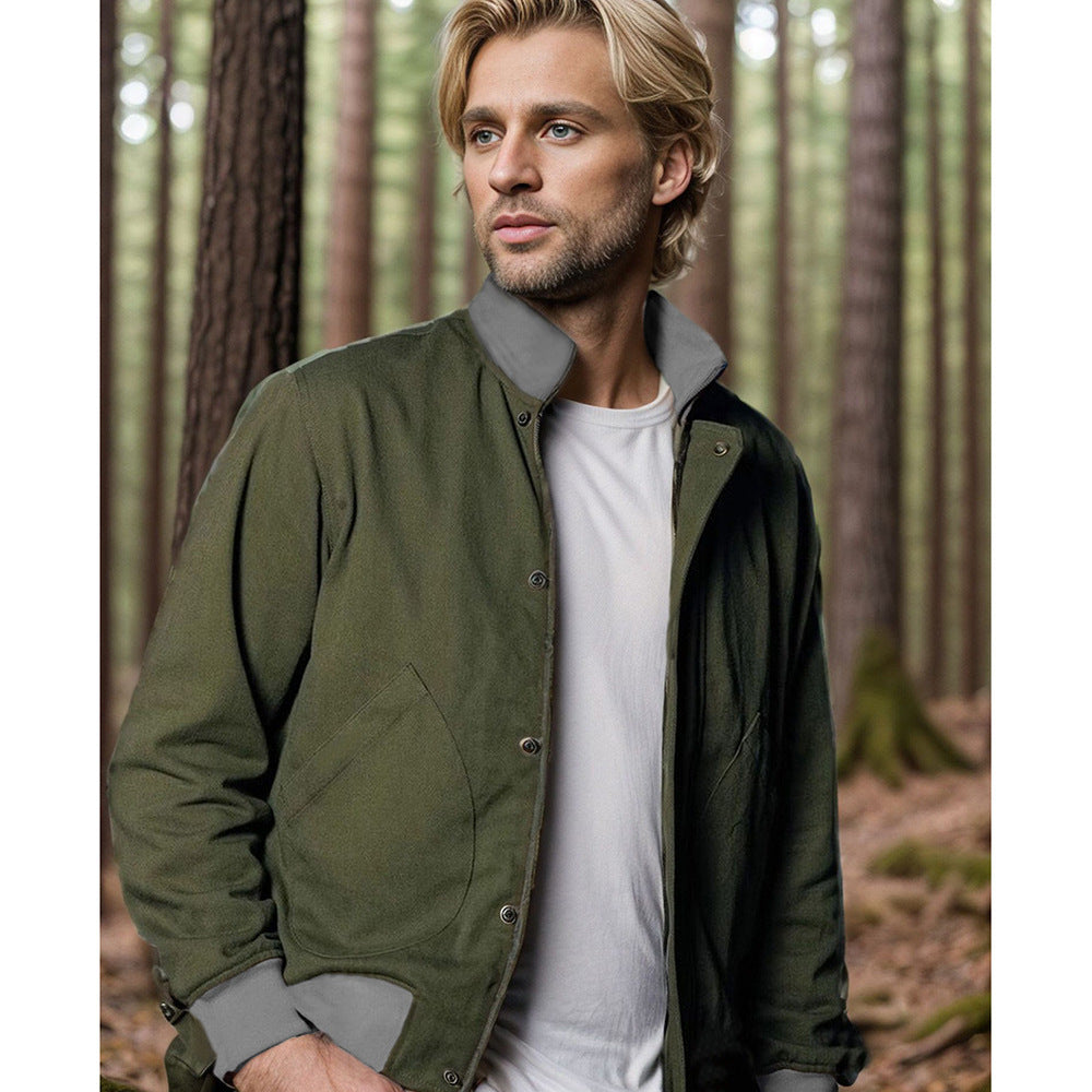 Herren leichte Steppjacke mit praktischen Seitentaschen und modernem Kragen Echoarchiv