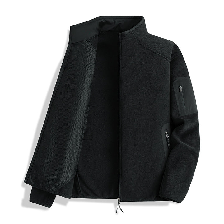 Herren Fleecejacke mit Stehkragen und Softshell-Einsätzen Echo Archiv