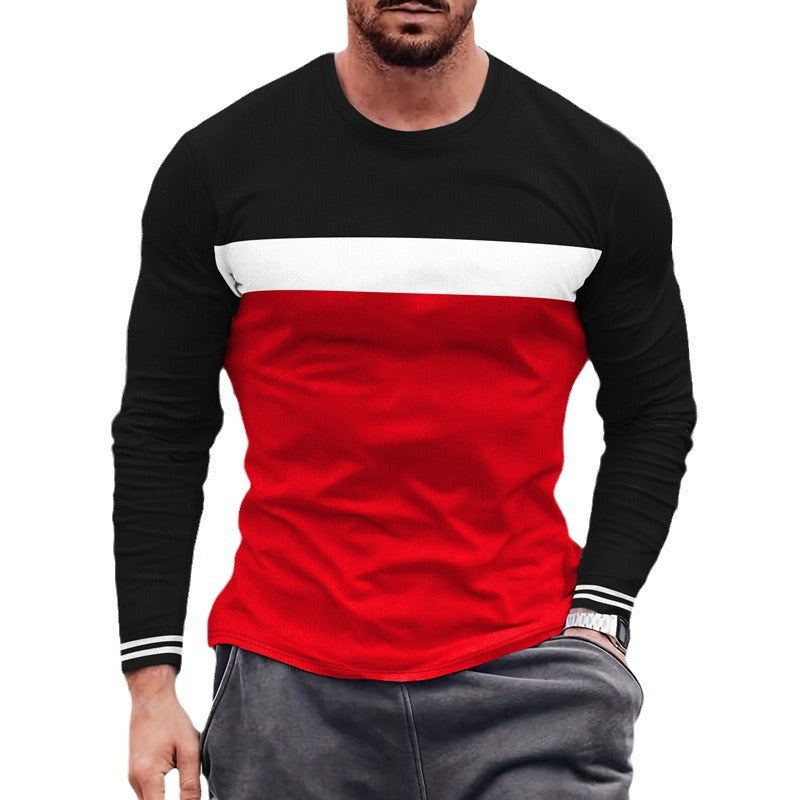 Herren Langarmshirt mit sportlichen Farbakzenten und bequemer Passform Echoarchiv