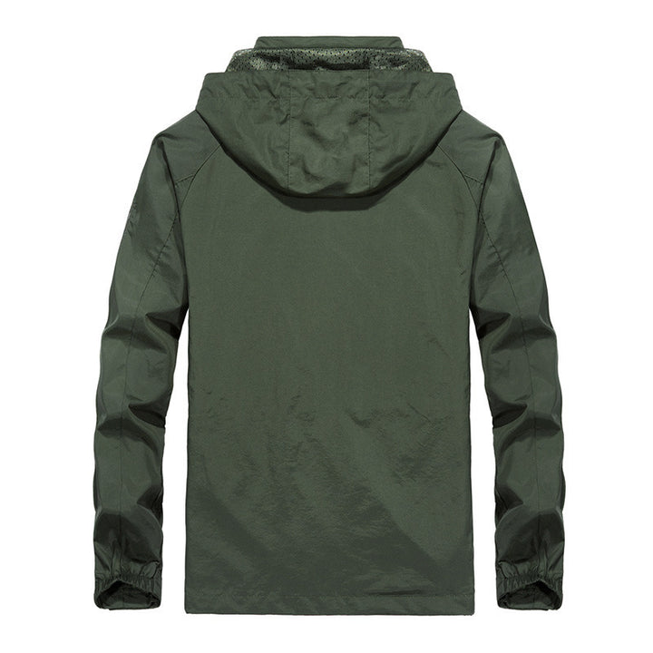 Herren Leichte Kapuzen-Outdoorjacke im technischen Look mit atmungsaktivem Meshfutter und Reißverschlusstaschen – Taviero