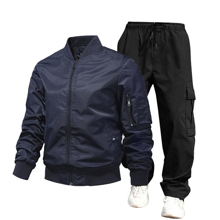 Herren urbane Bomberjacke und Cargo-Hosen Set Echo Archiv
