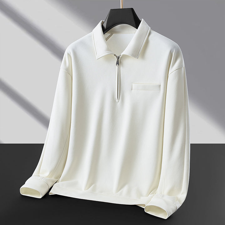 Herren Polo‑Sweatshirt mit halbem Reißverschluss und wärmendem Fleece-Innenfutter Echo Archiv