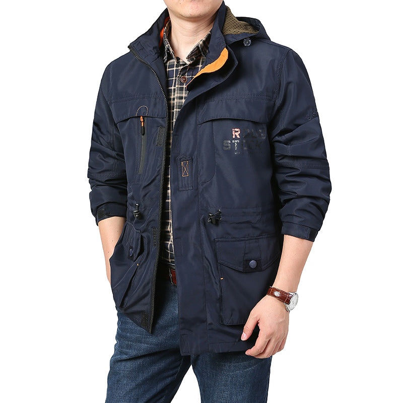 Herren Praktische Übergangsjacke mit mehreren Taschen Echo Archiv