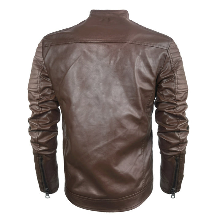 Herren Bikerjacke mit innovativen Steppdetails und praktischen Reißverschlusstaschen Echoarchiv