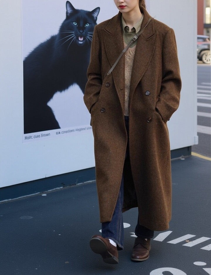 Damen Elegante und moderne Wool Trenchcoat Echoarchiv