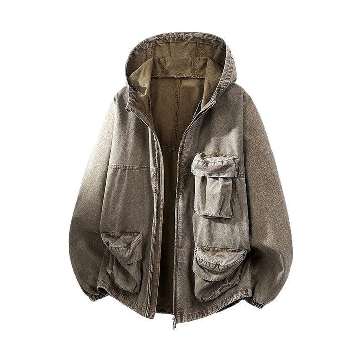 Herren Urban-Workwear Kapuzenjacke aus Canvas mit großen Stautaschen Echo Archiv