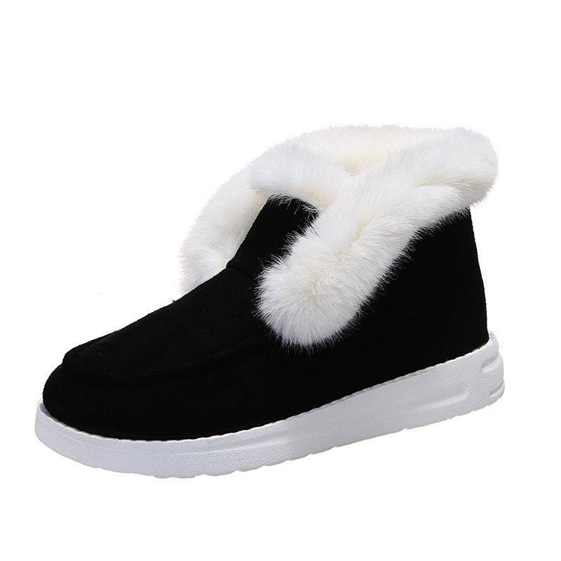 Damen Gefütterte Kurzstiefel‑Hausschuhe mit Kunstfellrand und leichter Gummisohle – Lioré