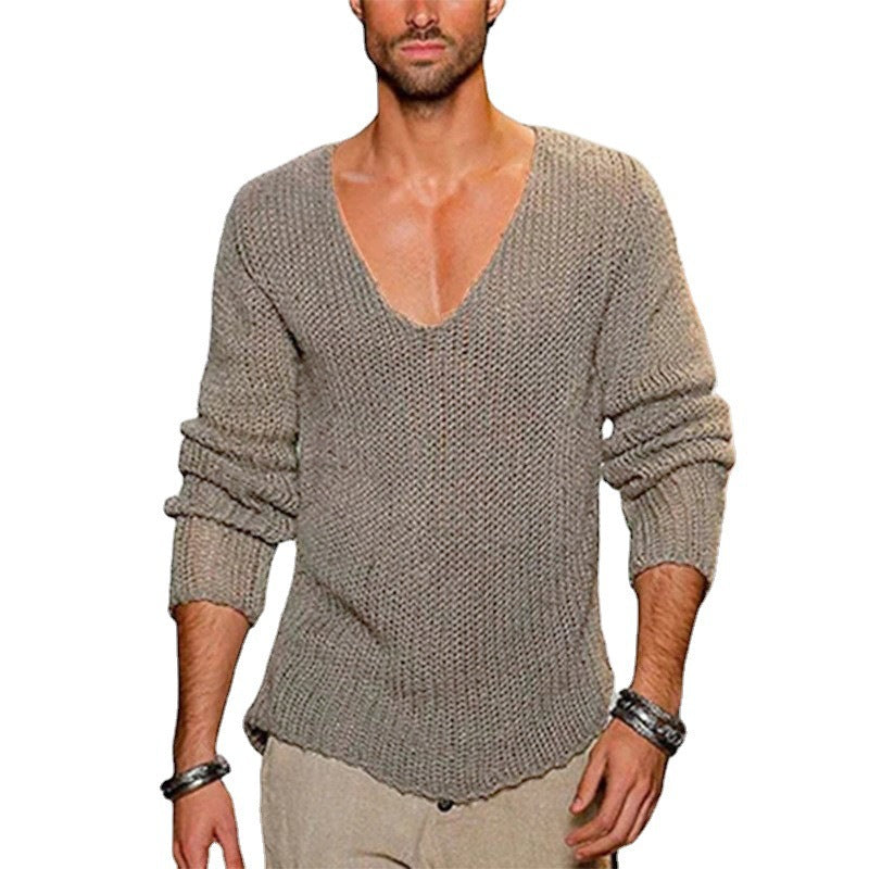 Herren V-Ausschnitt Strickpullover Echoarchiv