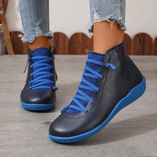 Damen Knöchelhohe Lederoptik-Sneaker mit seitlichem Reißverschluss und gepolstertem Komfortfußbett Echo Archiv