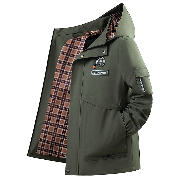 Herren Wasserabweisende Outdoor-Jacke mit verstellbarem Kragen Echo Archiv