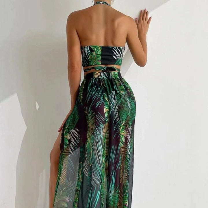 Damen Zweiteiliges Strandoutfit mit floralem Design und raffinierten Cut-Outs Echo Archiv