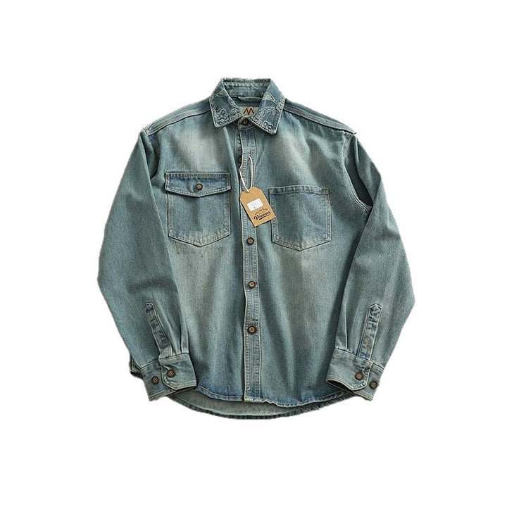 Herren Denim Hemdjacke mit Brusttaschen Echo Archiv