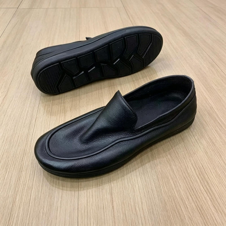 Herren Elegante Slip-On Leder Mokassins Echoarchiv