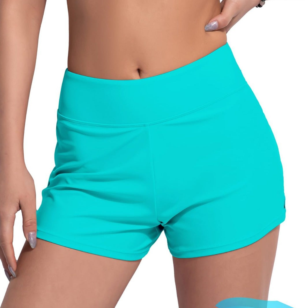 Damen Hochgeschnittene Sport-Badeshorts mit elastischem Bund Echo Archiv