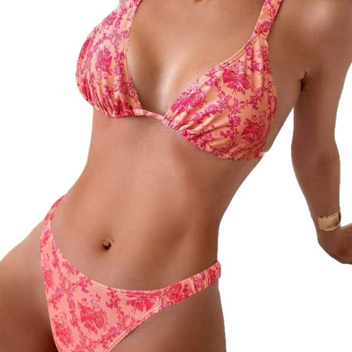 Damen Triangel-Bikini mit floralem Print Echo Archiv