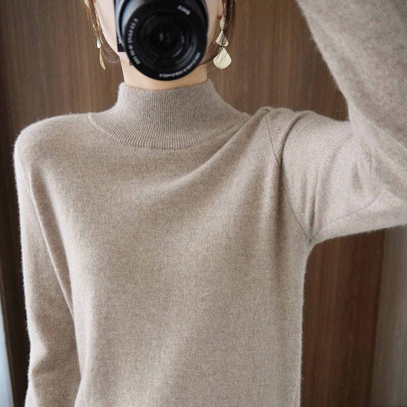 Damen Mockneck-Pullover aus flauschigem Angora-Mix mit legerer Ballonärmel-Silhouette Echoarchiv