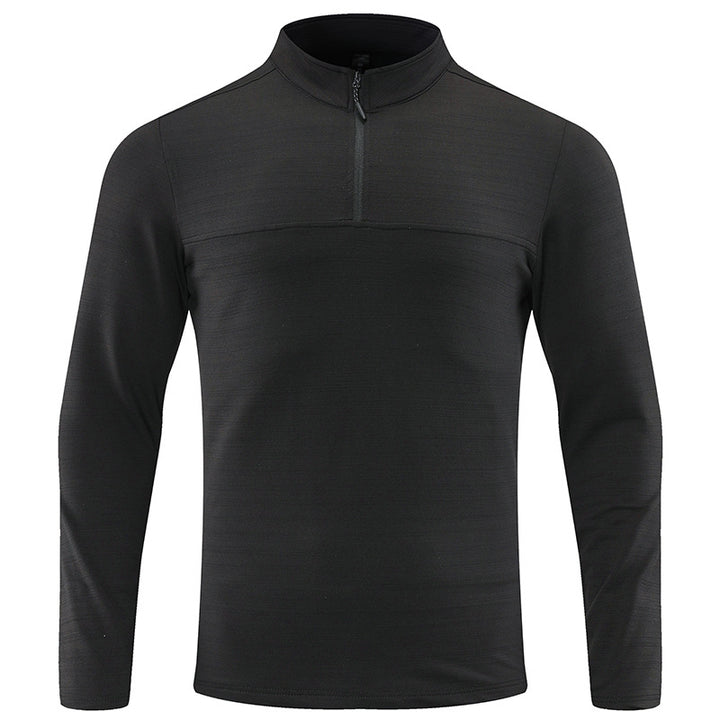 Herren Funktions-Halbzip-Langarmshirt mit Stehkragen und atmungsaktivem Stretchmaterial Echoarchiv