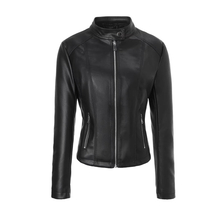 Damen Strukturierte Kunstlederjacke Echo Archiv