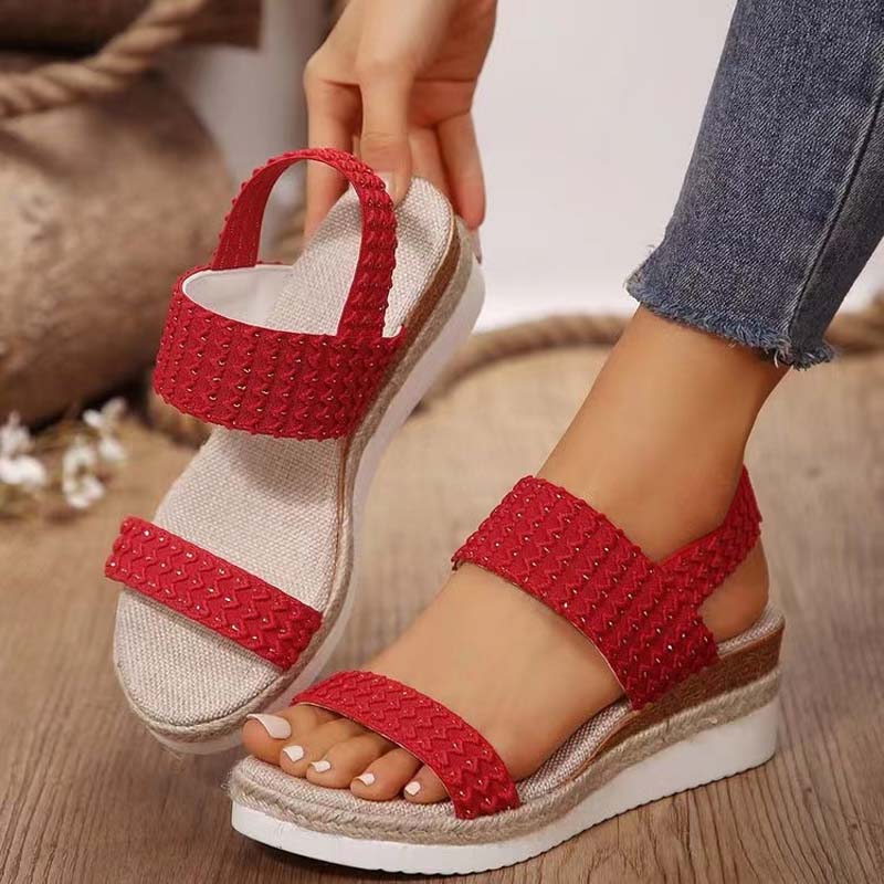 Echoarchiv | Bequeme Sommer Plateau Sandalen mit Keil für Frauen