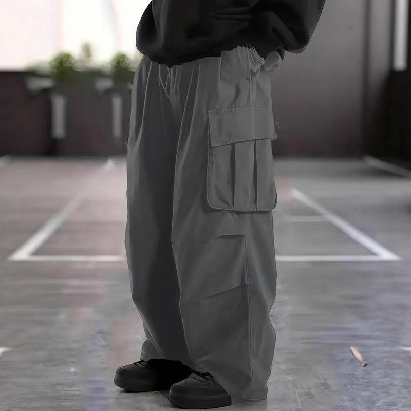Herren Oversize-Baggy-Cargohose im Urban-Utility-Stil mit elastischem Tunnelzugbund und Mehrfachklappentaschen Echo Archiv