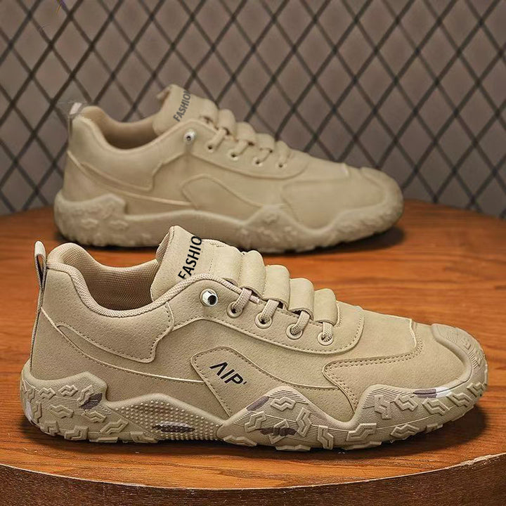 Herren Urbaner Chunky-Sneaker mit Veloursleder-Optik, profiliertem Grip-Profil und ergonomischer Plateausohle Echoarhiv