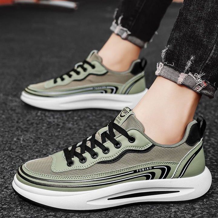 Herren Leichter atmungsaktiver Mesh-Sneaker mit ergonomischer Plateausohle Echoarhiv
