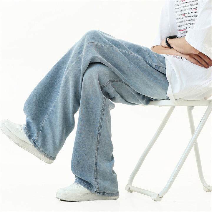 Herren Weit geschnittene Denim-Hose Echoarchiv