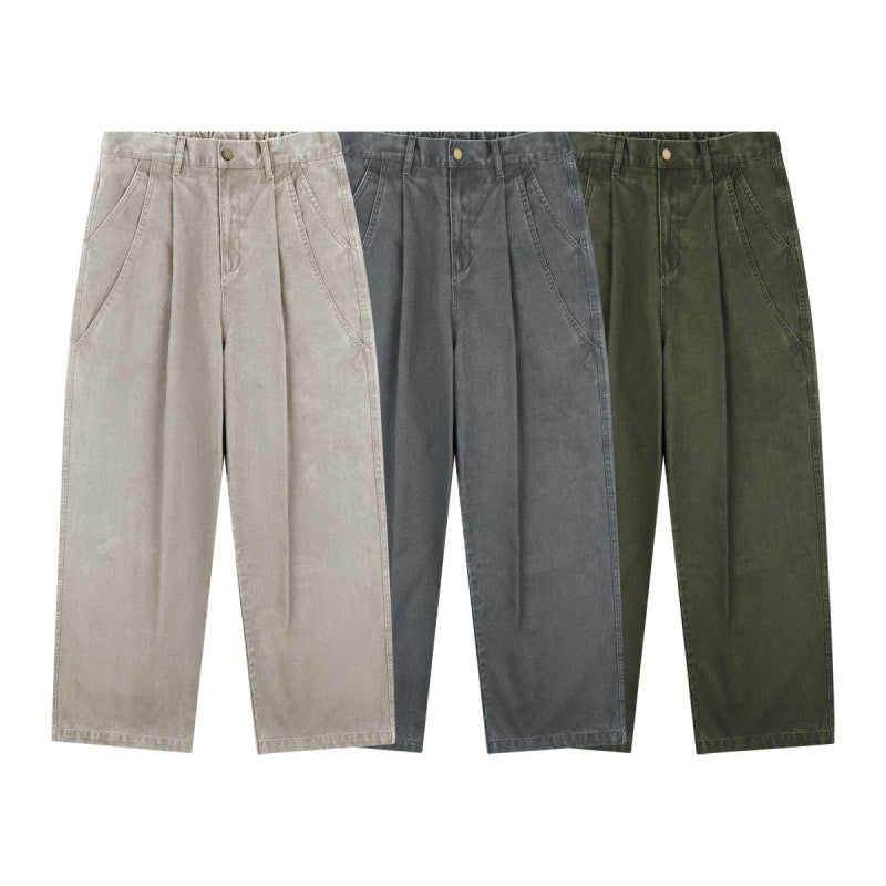 Damen Hochtaillierte Culotte-Hose mit weitem Bein, Bundfalten und soften Denimgriff Echo Archiv