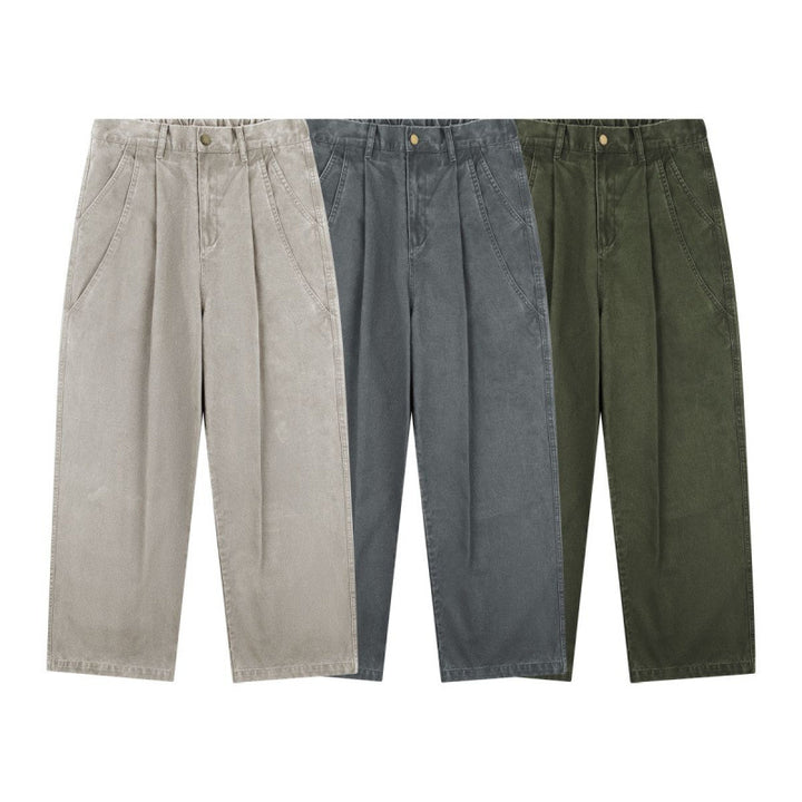 Damen Hochtaillierte Culotte-Hose mit weitem Bein, Bundfalten und soften Denimgriff Echo Archiv