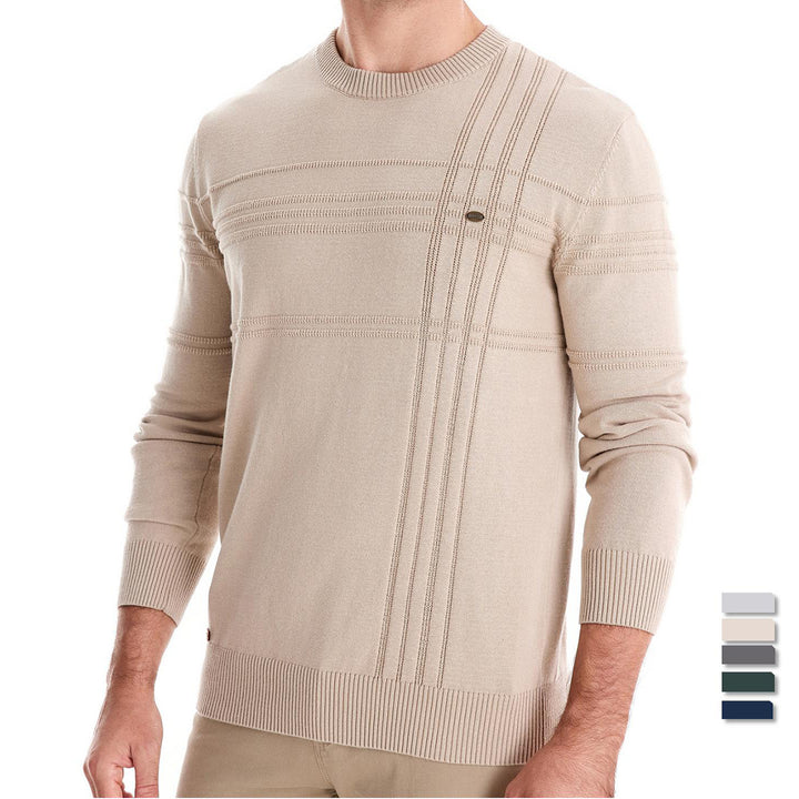Herren Strickpullover mit modernem Strukturdesign und Komfortpassform Echoarchiv