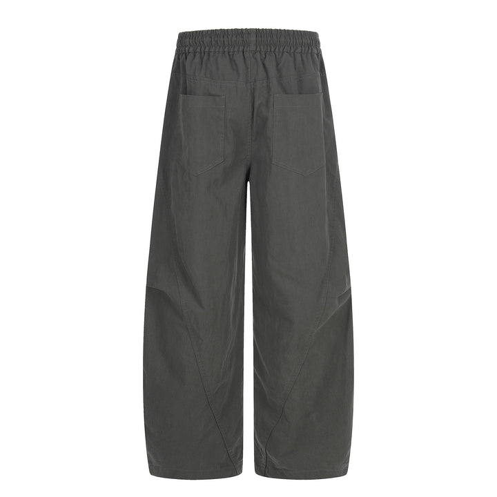 Damen Weite Culotte‑Hose mit elastischem Tunnelzugbund und großen Eingrifftaschen Echoarchiv