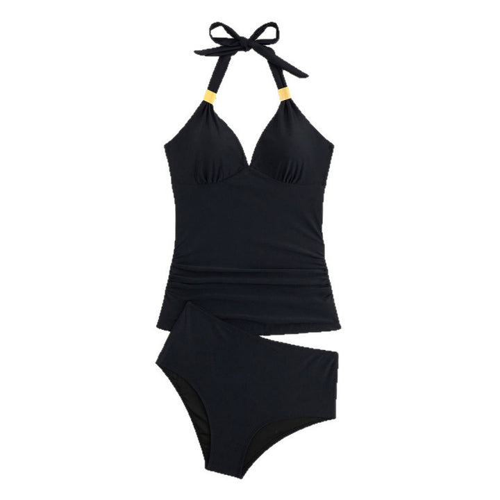 Damen Tankini mit tiefem V-Ausschnitt und dekorativem Knoten Echo Archiv