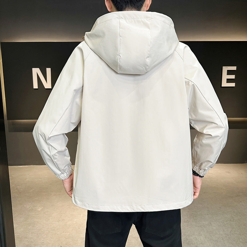 Herren Modische Übergangsjacke mit Kapuze und verstellbaren Bündchen Echo Archiv