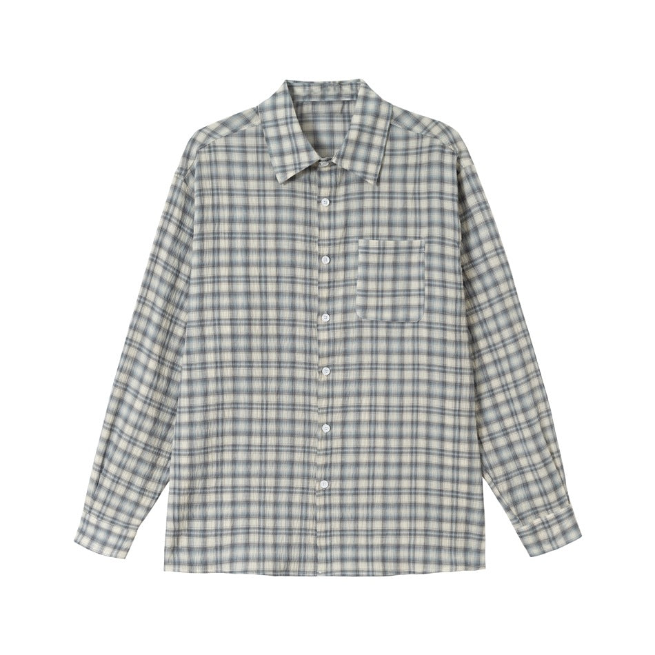 Unisex Karo-Relax-Hemd im Oversized-Look mit Brustpatch und Soft‑Touch Baumwollmix Echoarchiv